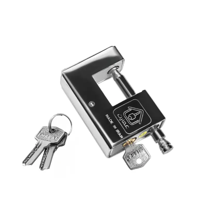 تصویر از قفل کتابی ۹۰ روکش دار ۳ کلید کامپیوتری براق  عمارت