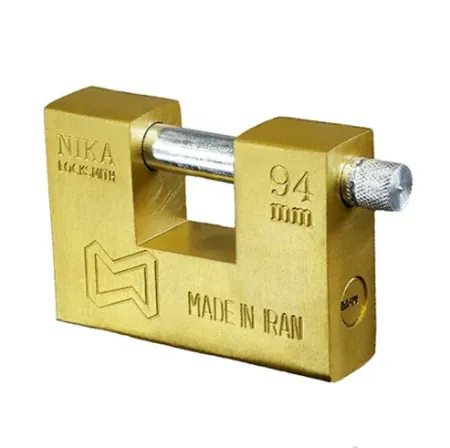 تصویر از قفل کتابی طلایی سایز 94 طلایی نیکا + 4 کلید کامپیوتری
