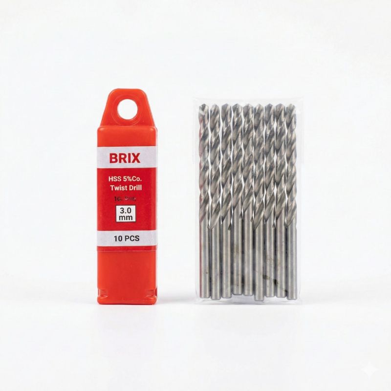 تصویر از مته کبالت بریکس سایز 3 میلی متر بسته 10 عددی