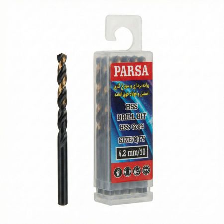 تصویر از مته کبالت 8 درصد پارسا سایز 4.2 بسته 10 عددی